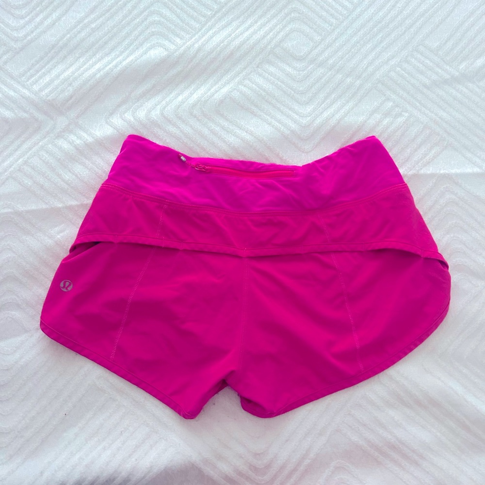lululemon speed up shorts sonic pink